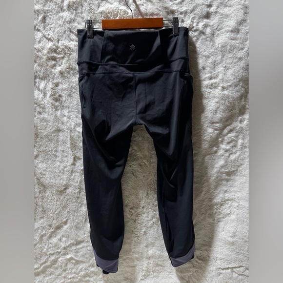 Athleta Ultimate Stash Colorblock black and purple medium leggings - Picture 5 of 15